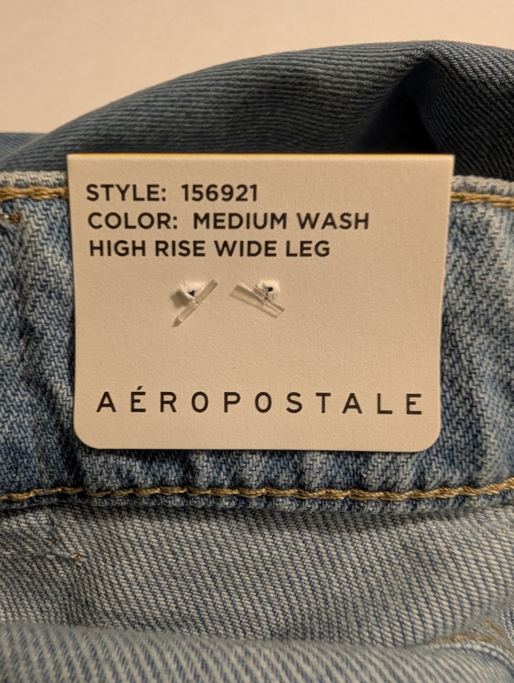 Aeropostale High Rise Wide Leg Medium Wash Jeans NWT Women's Size 8 - Picture 9 of 9